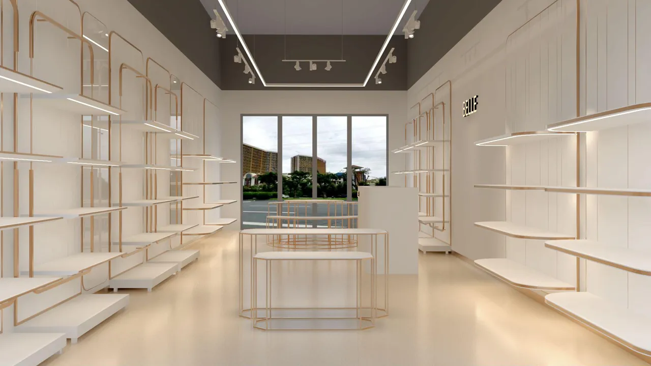 Rendered shoe and bag store